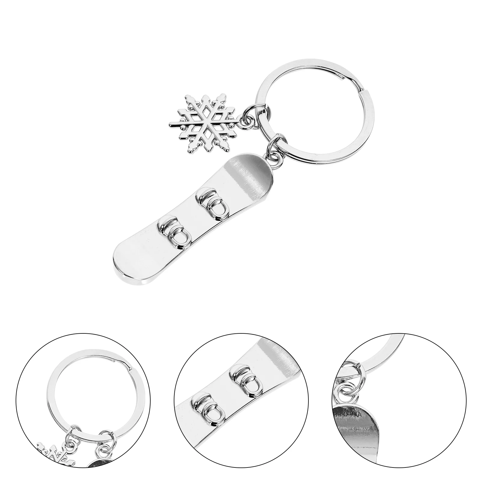 2 Pcs Ski Keychain Bag Keyring Hanging Pendant Gift Snowboard Chains Clasps Backpack Decor Buckles