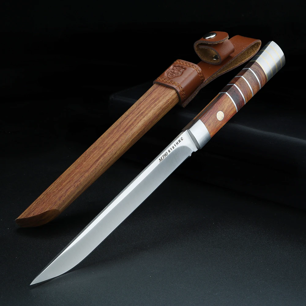 

1/2/3-piece set of solid wood handles for kitchen knives, stainless steel small knives, fruit knives kitchen cooking accessories