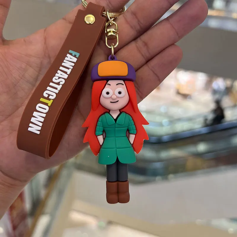 Cartoon Gravity Falls Keychain Pendant Bag Car Keyring Ornament Accessories Anniversary Birthday Festival Gift for Kids Friends