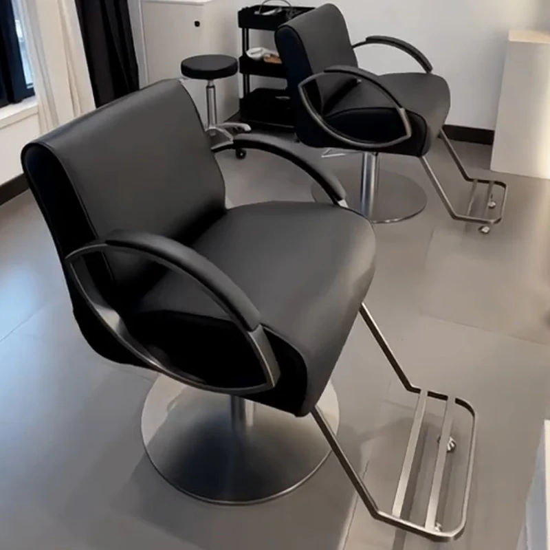 كرسي حلاق فاخر لتصفيف الشعر كرسي احترافي للمكياج كرسي حلاق لصالون الشعر كرسي أثاث صالون Silla De Barbería #4