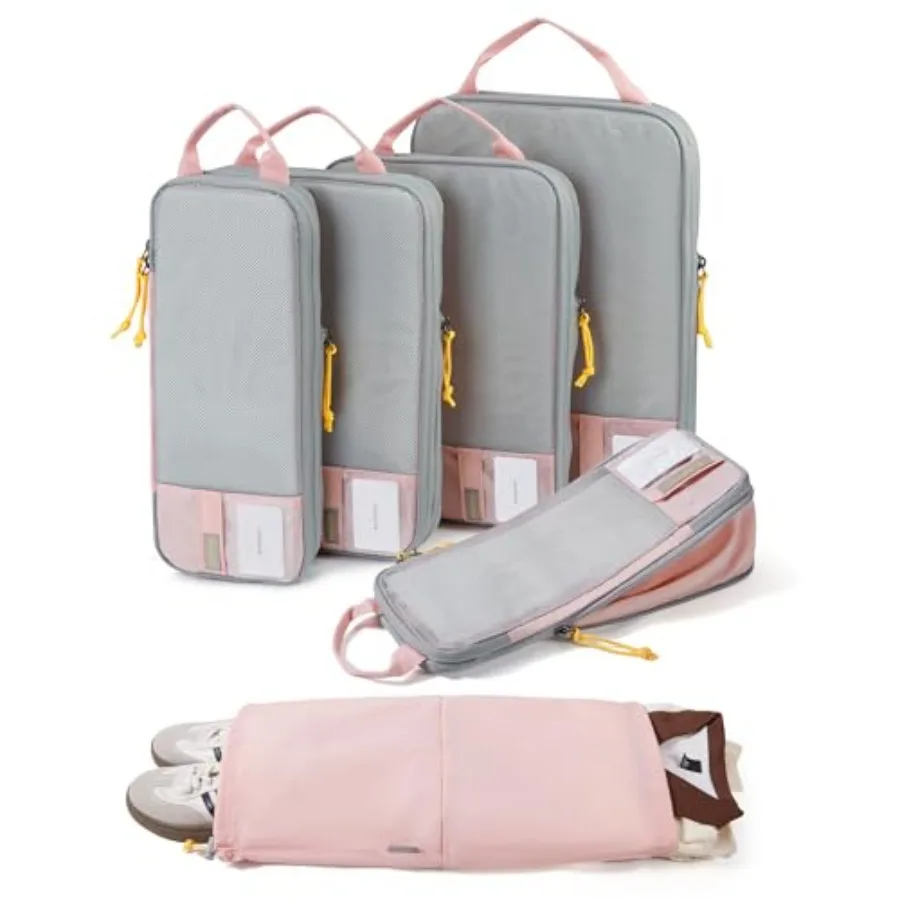 

Наборы компрессионных упаковочных кубов для путешествий (6/4/2 шт.) – легкие органайзеры для багажа в различных цветах, прочные, экономящие место