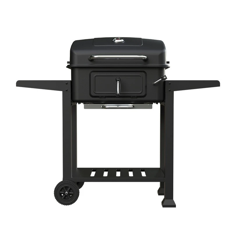 Parrilla de carbón para jardín al aire libre, parrilla americana, parrilla de carbón de elevación estirada