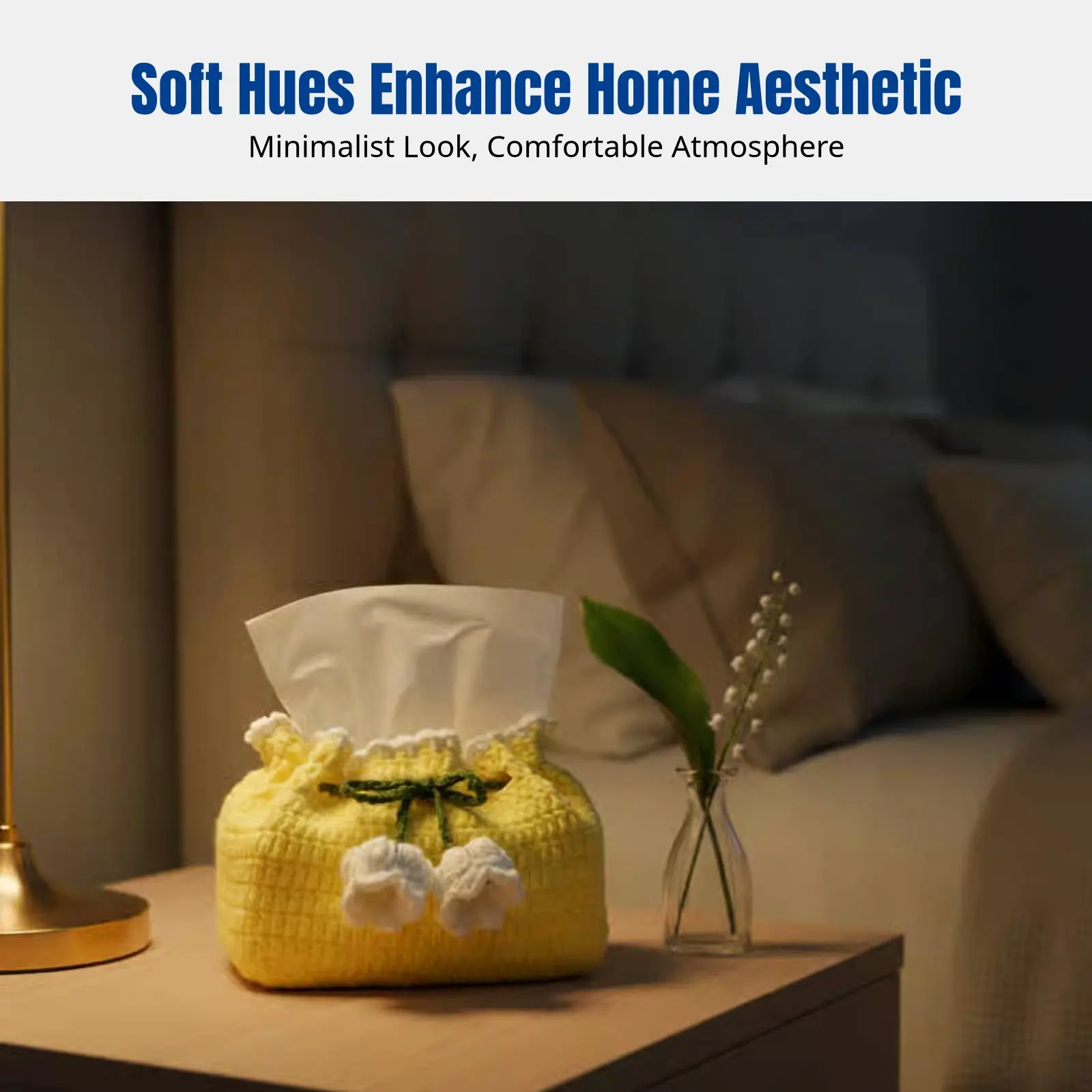 

Handmade Lily of the Valley Tissue Box, DIY Yarn Crochet Kit, Creative Home Decor Gift