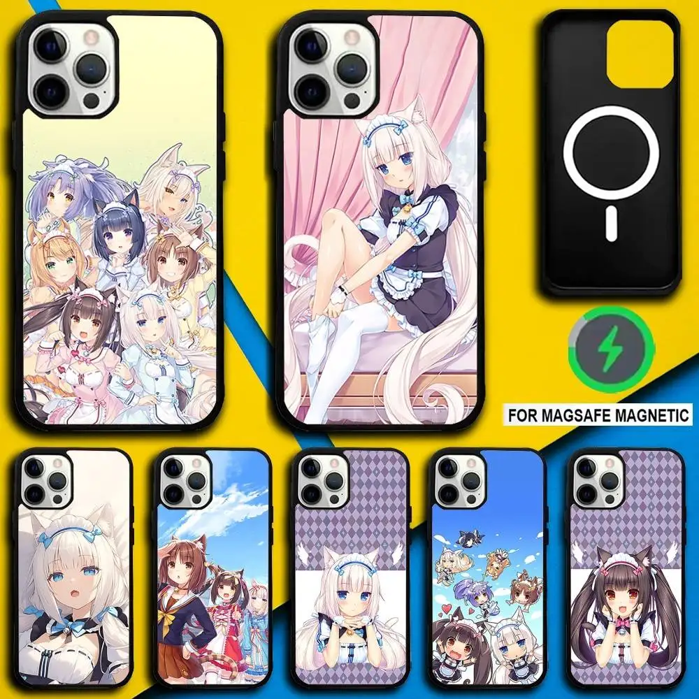 

Game N-Nekopara Phone Case For iPhone 17,16,15,14,13,12,11,Pro,Max,Plus,Mini,SE4,E Magnetic Magsafe Wireless Charging