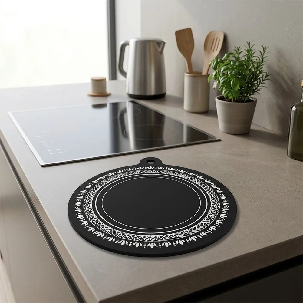 Heat Resistant Silicone Mat for Induction Cooktops Non Slip Oil For Proof Wear Resistant Kitchen Stove Protector