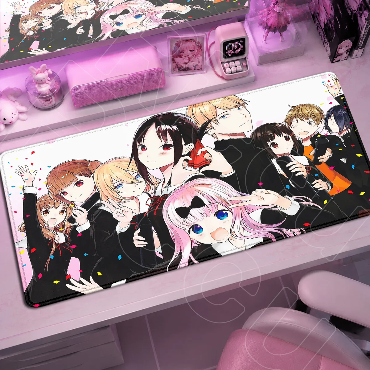 Große Notebook-Tastatur-Mausmatte PC-Gaming-Zubehör Anime Kaguya Sama Love Is War Mauspad Süßes Mädchen Kaguya Shinomiya Teppich – Detail 12