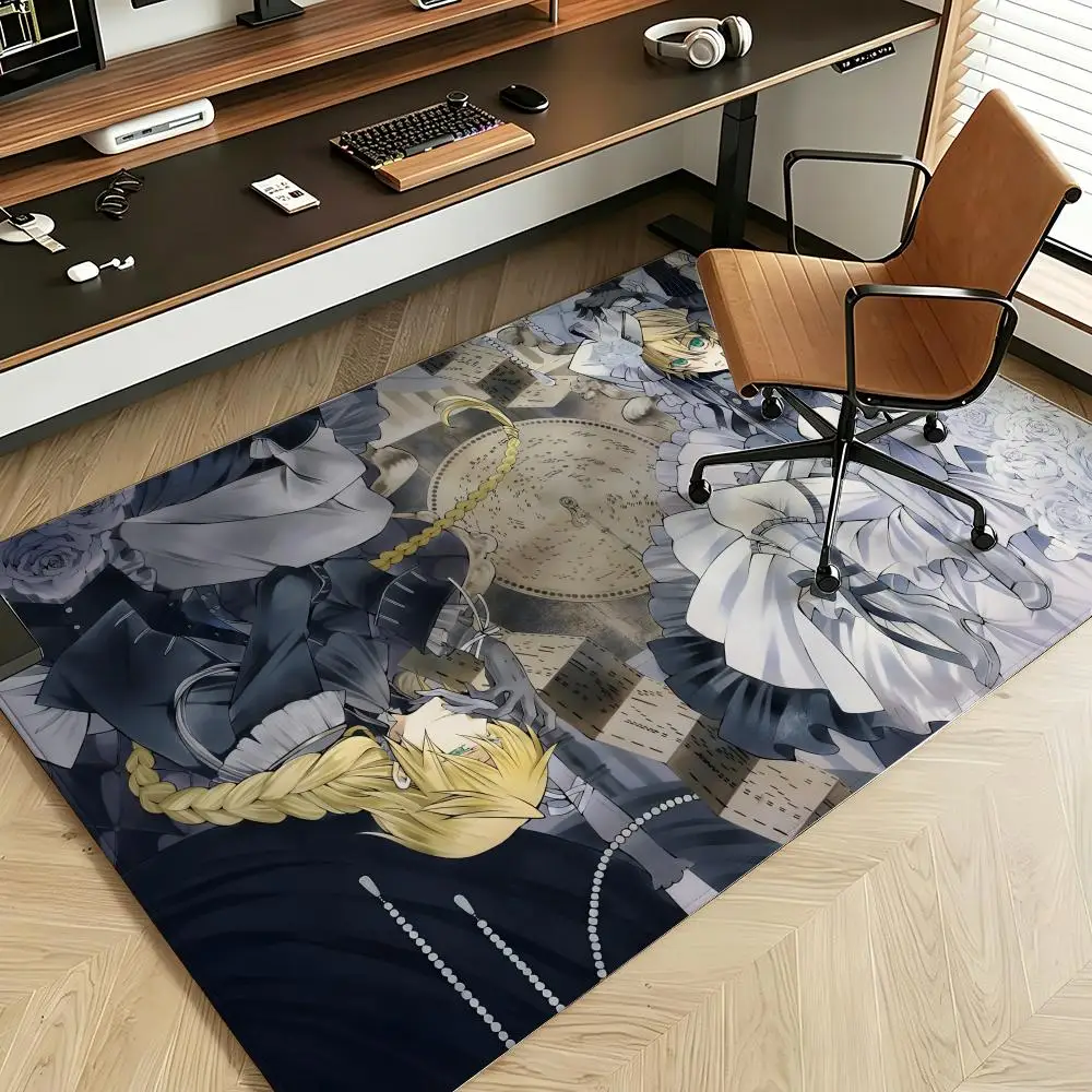 Anime P-Pandora H-Hearts Floor Mat Soft Flannel Floor Mat  Suitable for Entryways, Living Rooms, Bedrooms, and Bathrooms