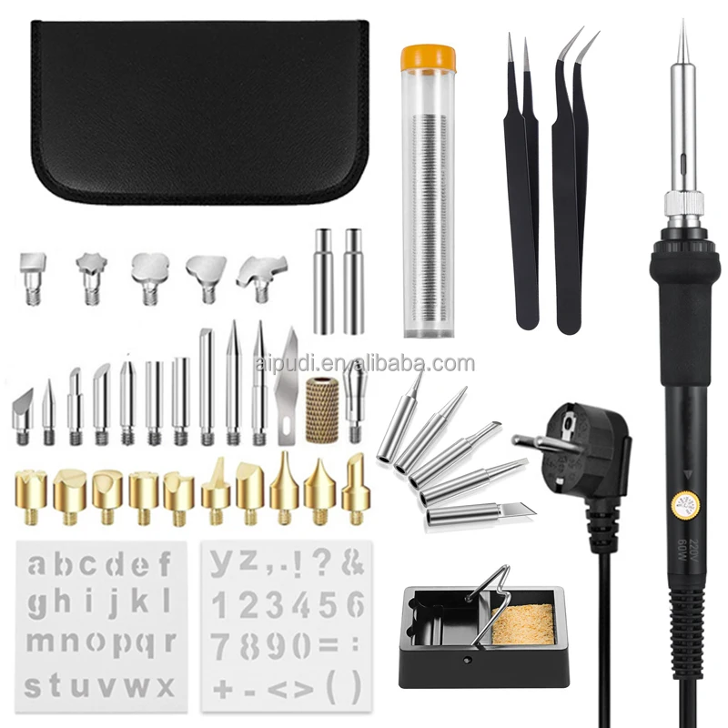 

Factory Direct 41pcs wood burning kits Pyrography kits Electric Soldering Iron Tools for Carving Embossing Soldering