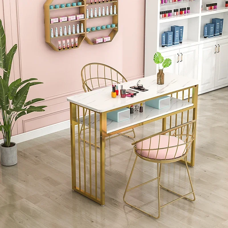 

Women Manicure Nail Table Beauty Reception Modern Professional Nail Table Cleaner Makeup Tavolo Manicure Salon Furniture