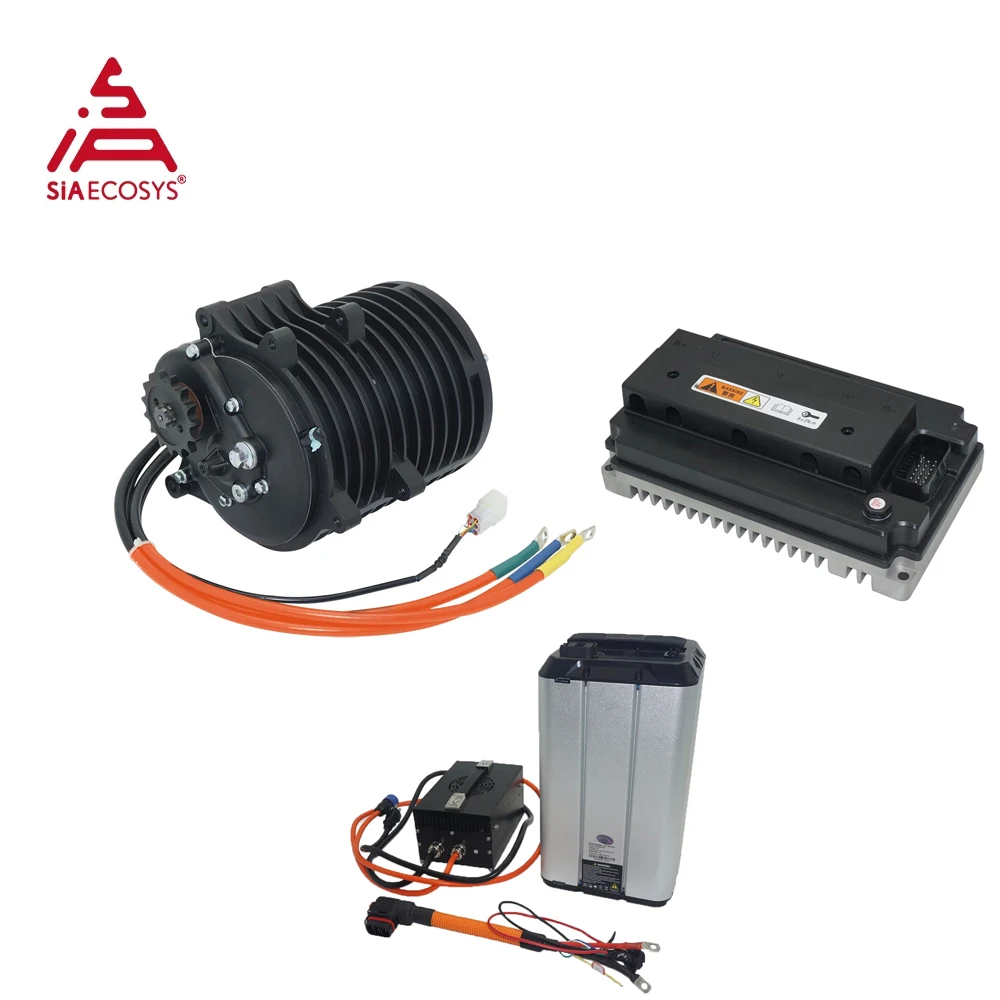 QSMOTOR 138 3000W V1 V2 V3 70H 72V 100KPH Mid Drive Motor Conversion kit with EM150-2sp Controller