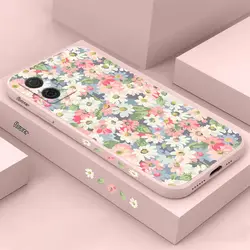G54 Canvas Flower Silicone Phone Case For Motorola Moto G54 G53 G52 G50 G42 G72 G84 G34 G22 G24 G14 G100 G9 G9Plus G8Play Cover