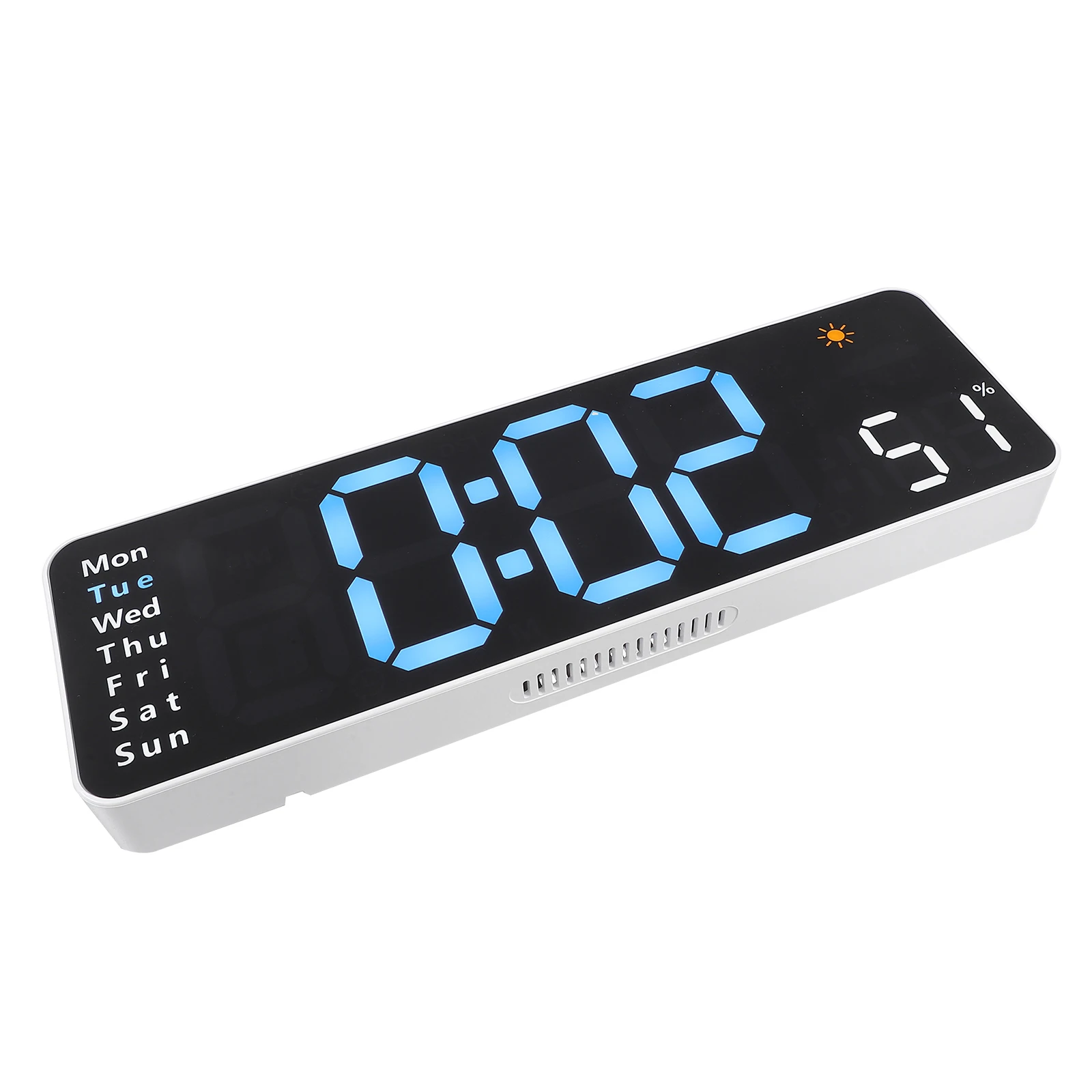 

LED Digital Wall Clock Electric Alarm Desktop Bedside Clocks Large Display Electronic Simple with Temperature