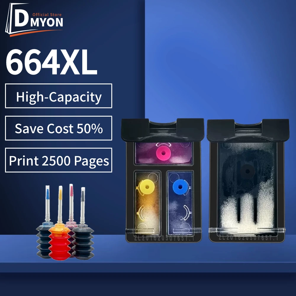 

DMYON 664XL Compatible for HP Deskjet 3635 3636 3638 3700 3775 3776 3778 3785 3835 2675 2678 Printer for hp664 Ink Cartridge 664