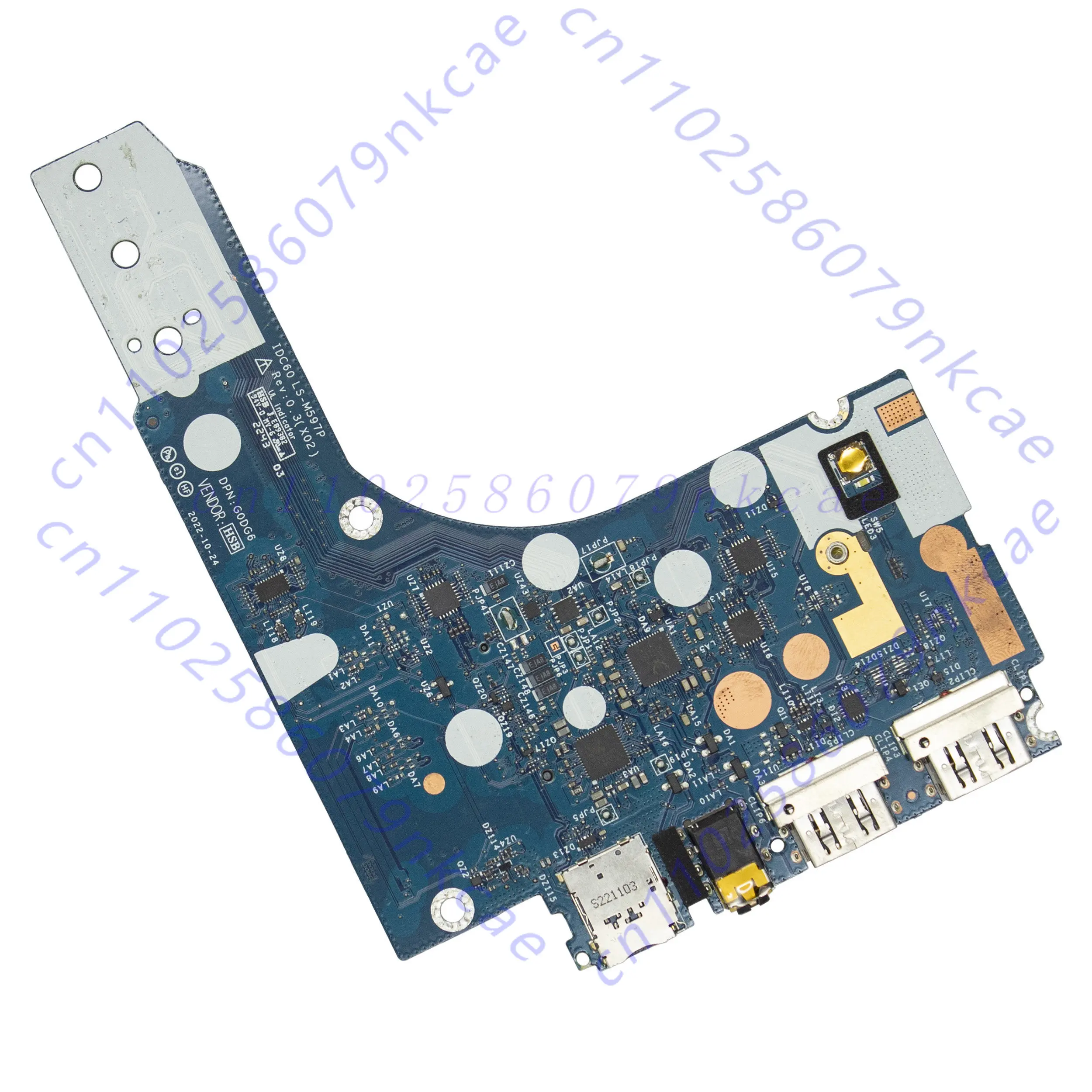 For Dell notebook built-in switch board USB port, headphone port 0227JJ LS-M579P