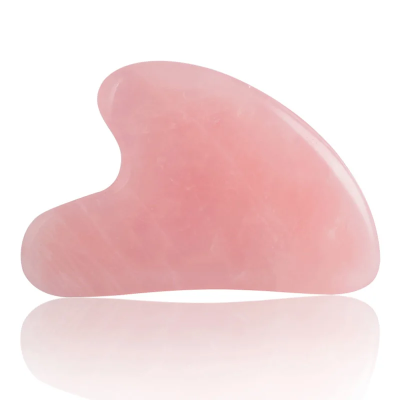 Rose Quartz Jade Guasha Massage Tool Natural Stone Scraper Chinese Gua Sha Board Face Massager Neck Back Body Facial Scraping