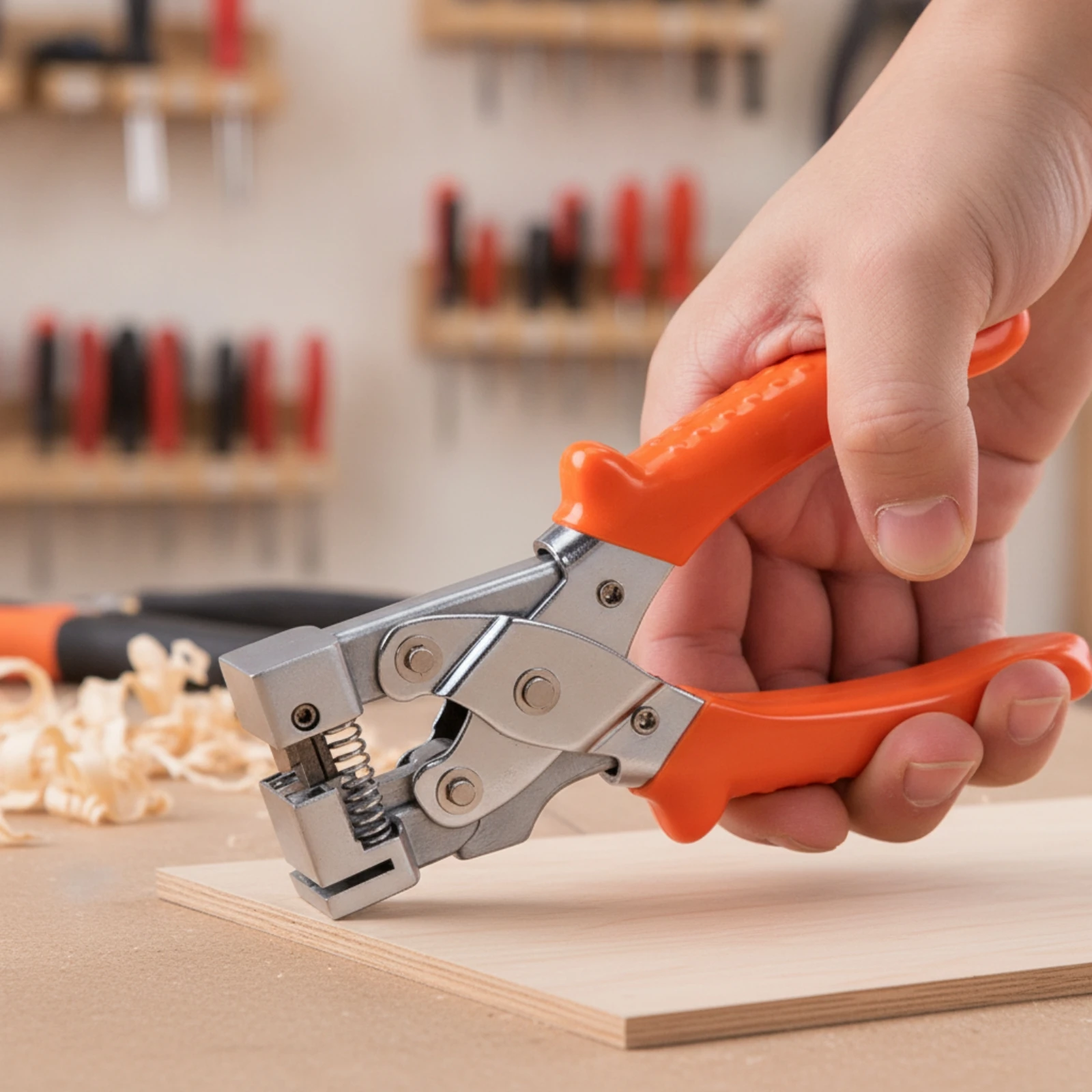 Hemming Plier with Spring-Loaded Return Ergonomic Straight-Jaw Forming Pliers Hand Seamer Long-Lasting Tools Rust-Proof