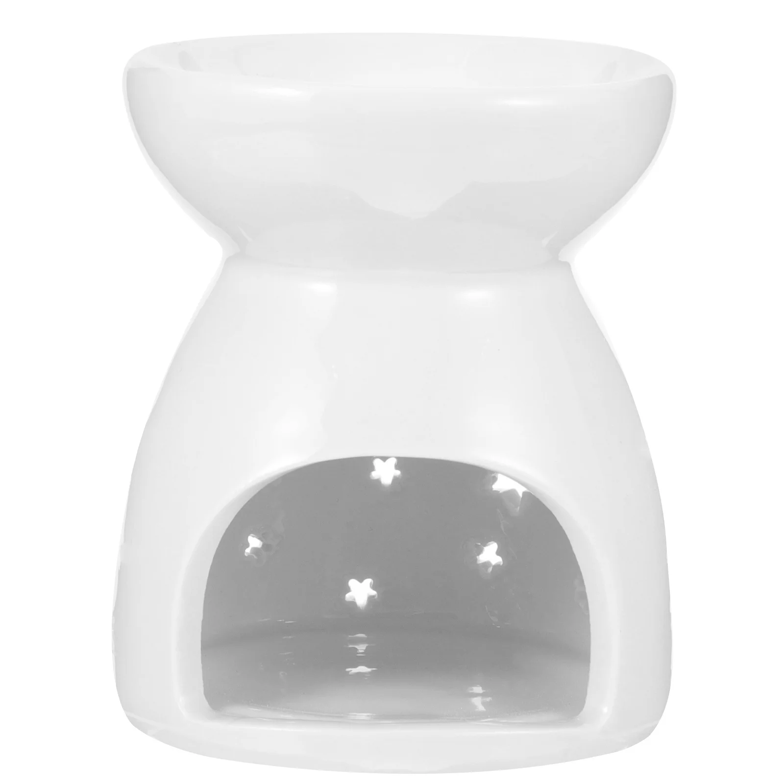 

Ceramic Tealight Oil Burner Essential Oil Burner Large Bowl Holder Hollowed Design Aroma Diffuser for Living Room Bedroom
