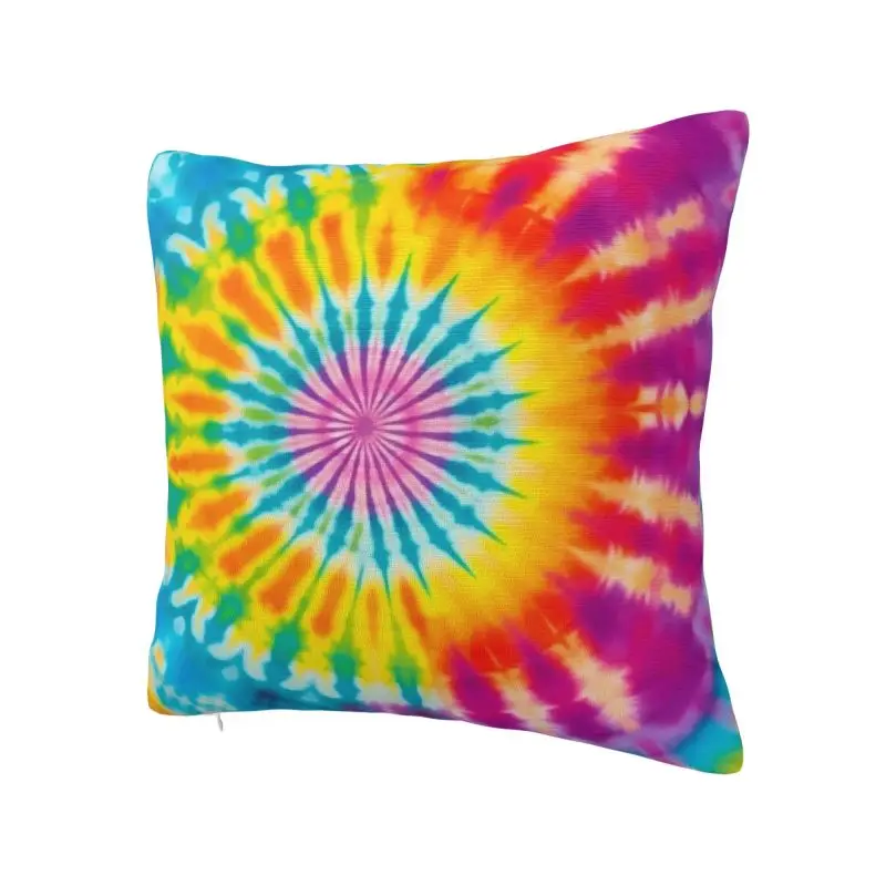 Colorful Swirl Spiral Rainbow Tie Dye Throw Pillow Case Home Decorative Cushions Cover For Sofa Car Square Polyester Pillowcase