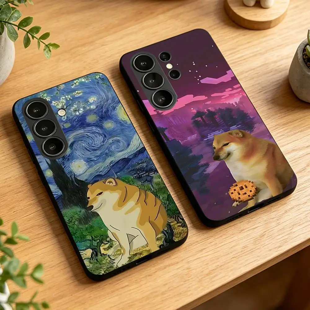 Cheems Funny Dog Silicone Phone Case For Samsung Galaxy S21 S22 S23 S24ULTRA S25ULTRA FE Ultra Plus5G A52S S26 Cover
