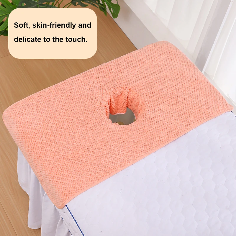 1PC 40*80cm Thickened&Soft Massage Table Planking Face Towel Absorbent Large Towel Beauty Salon Pineapple Grid Hole Towel