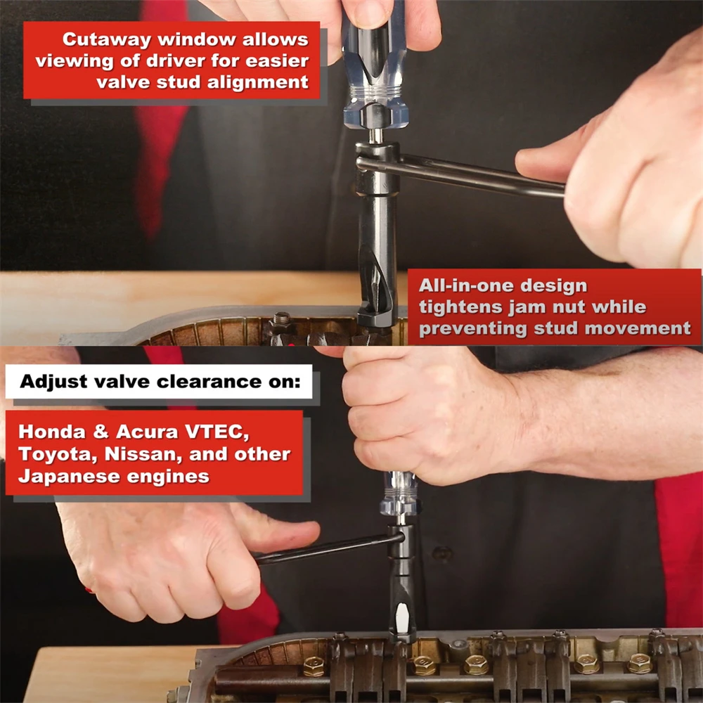 

User Friendly Design of 10mm Nut Valve Adjustment Tool Simplifies Adjustments on Honda VTEC and Similar Engines