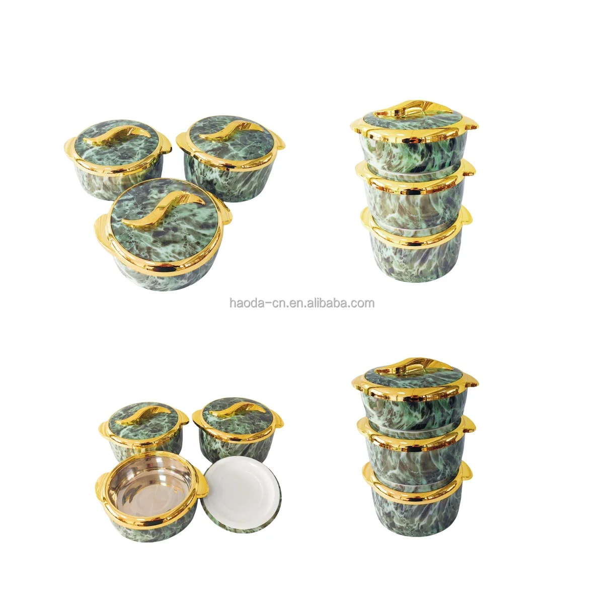 Contenedor calentador de alimentos ovalado para contenedor de alimentos 2L + 2.5L + 3L Calentador de alimentos con cazuela aislada África