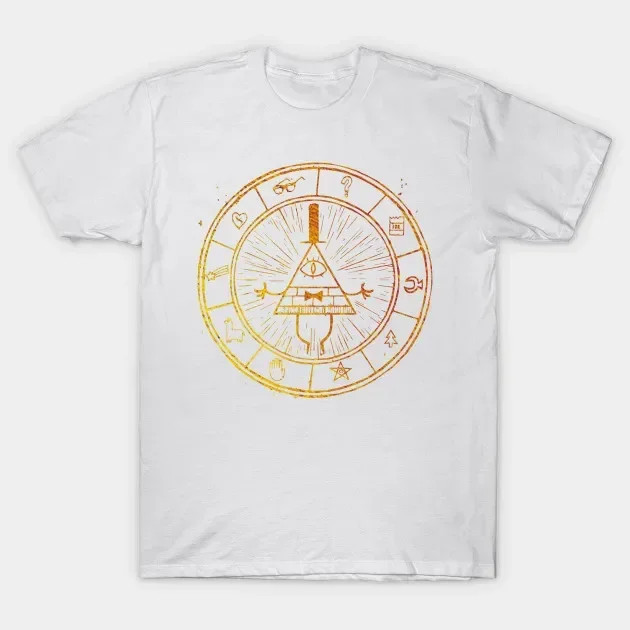 The Bill Cipher Wheel Graphic Printed T-Shirt Summer Cotton O-Neck Short Sleeve Mens T Shirt New S-3XL mens designer clothes