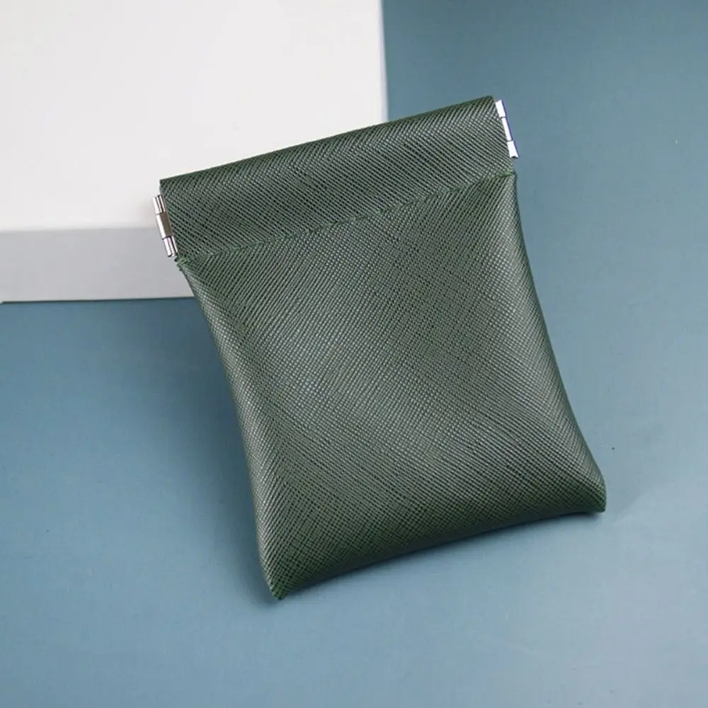 Portable PU Leather Earphone Wire Bag Solid Mini Money Bag Wallet Pouch Unisex