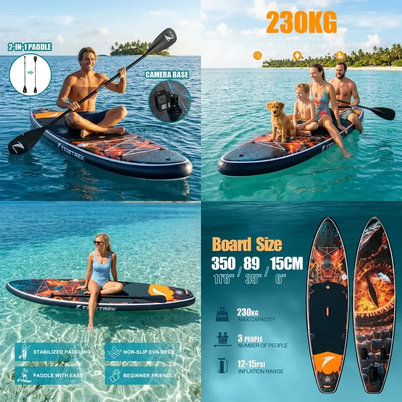 TIDETREK OEM China Factory Price Folding Paddle Board Foldable Surfboard Foldable Paddleboard SUP SUB Board SAP
