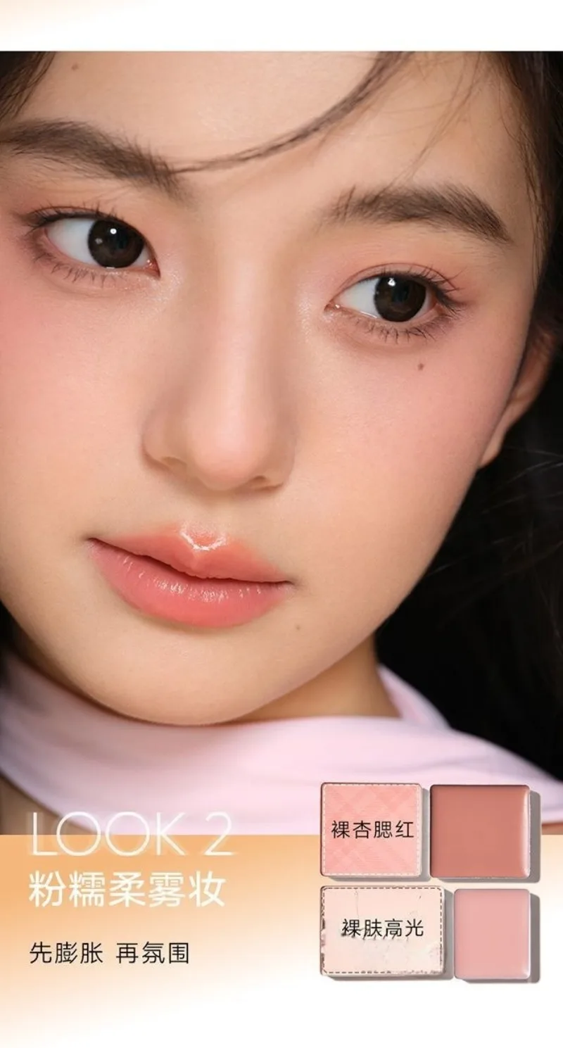 Palette tout-en-un de fard à joues et de contour de 4 couleurs, Palette de maquillage en poudre mate nacrée pouvant éclaircir, créer en trois dimensions