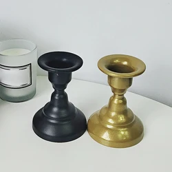 Vintage Metal Candlestick Candle Holders Pillar Iron Art Candlestick For Wedding Party Decor Mini Retro Candle Stick Stand