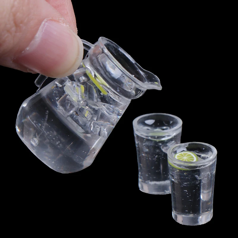 

3 шт./компл. кукольный домик миниатюрная еда кувшин для лимонного сока чашка мини-моделирование магазин напитков DIY Декор аксессуары