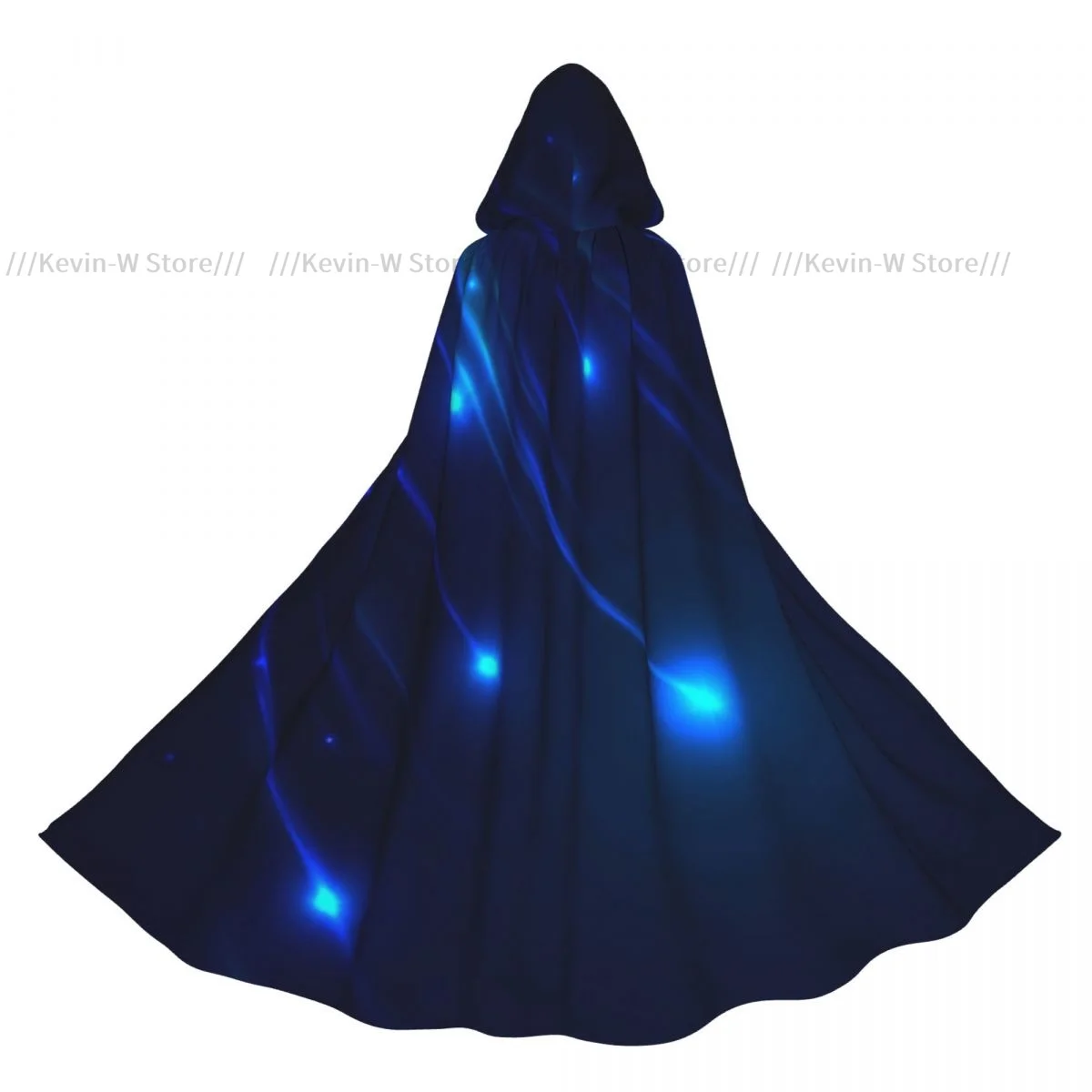

Hooded Cloak Unisex Cloak with Hood Shining Blue Meteorites Cloak Vampire Witch Cape Cosplay Costume