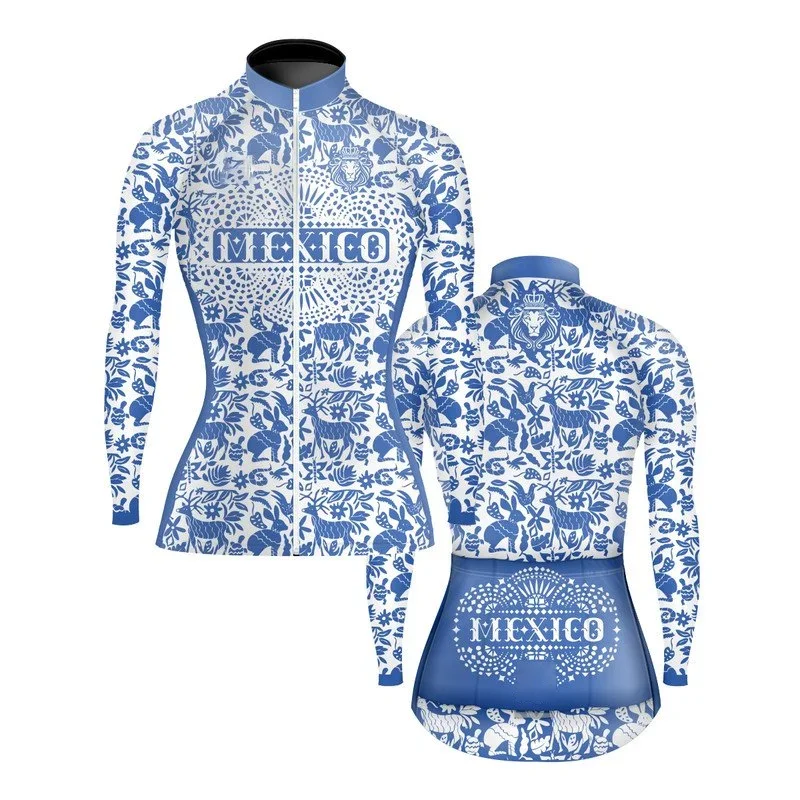 

Женский велосипедный трикотаж Мексики с длинными рукавами, топы высокого качества для горного шоссейного велосипеда, велосипедный трикотаж, одежда для велосипеда, женская