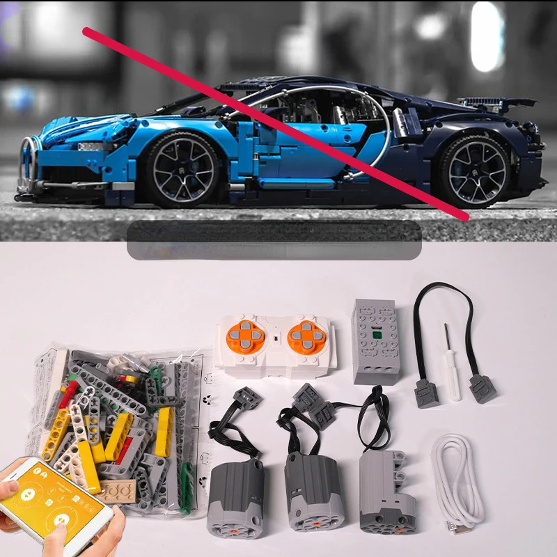 

Конструктор Bugatti Chiron 42083, не входит в комплект