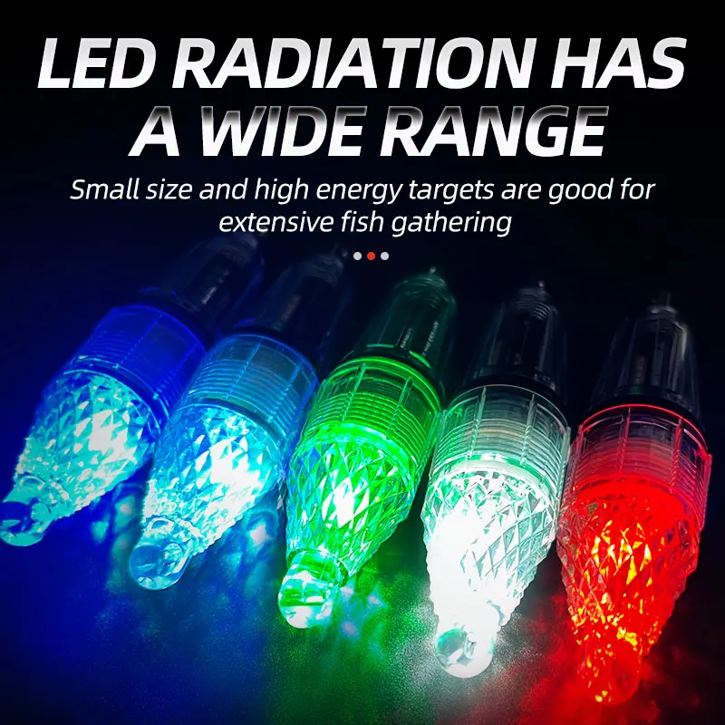 Luz LED subacuática pesca profundidad – Señuelo intermitente calamar - imagen 5