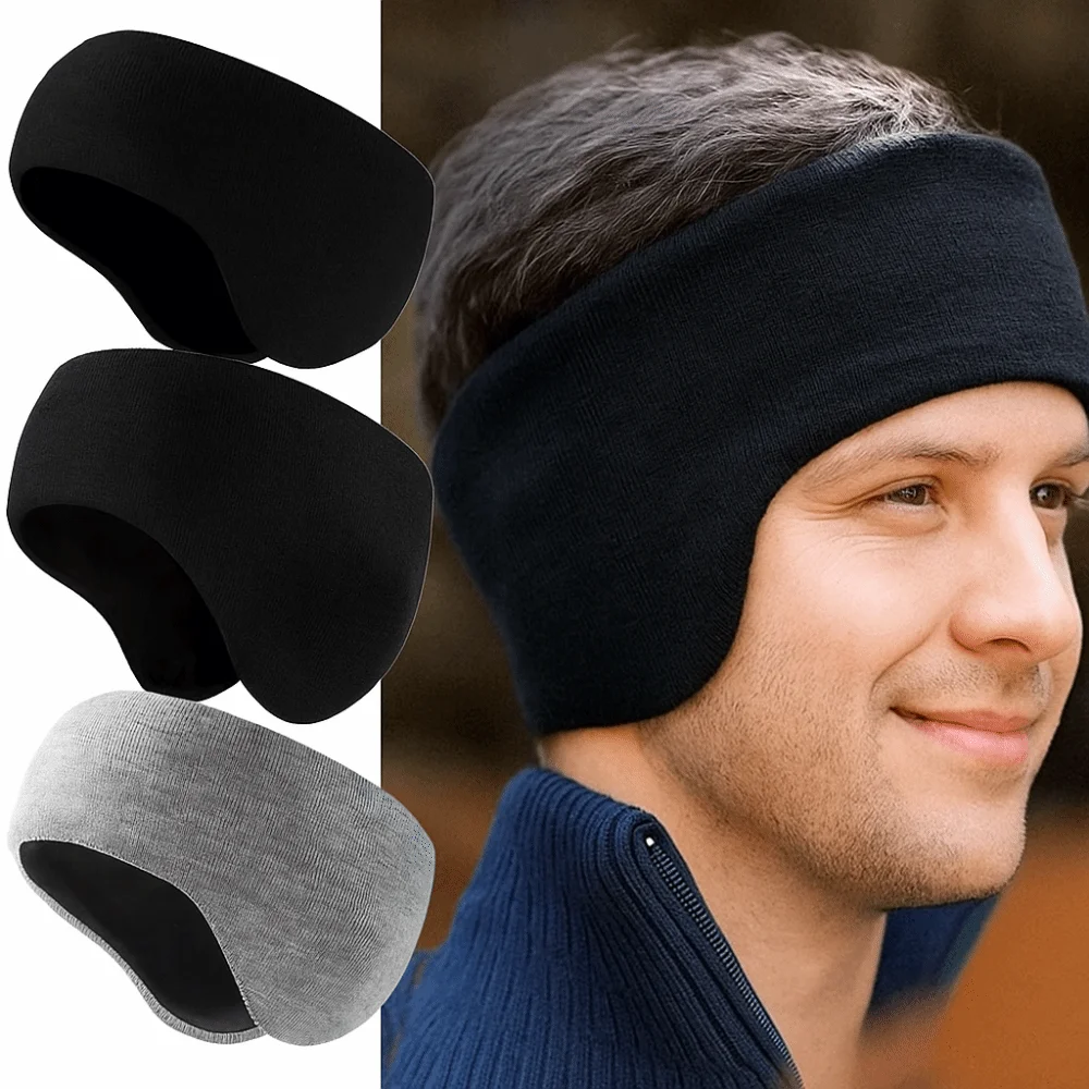 冬用アクセサリー 防風 暖かいイヤーマフ イヤーウォーマー ユニセックス スポーツヘッドバンド 厚みのある保護イヤーマスク アウトドアスポーツ