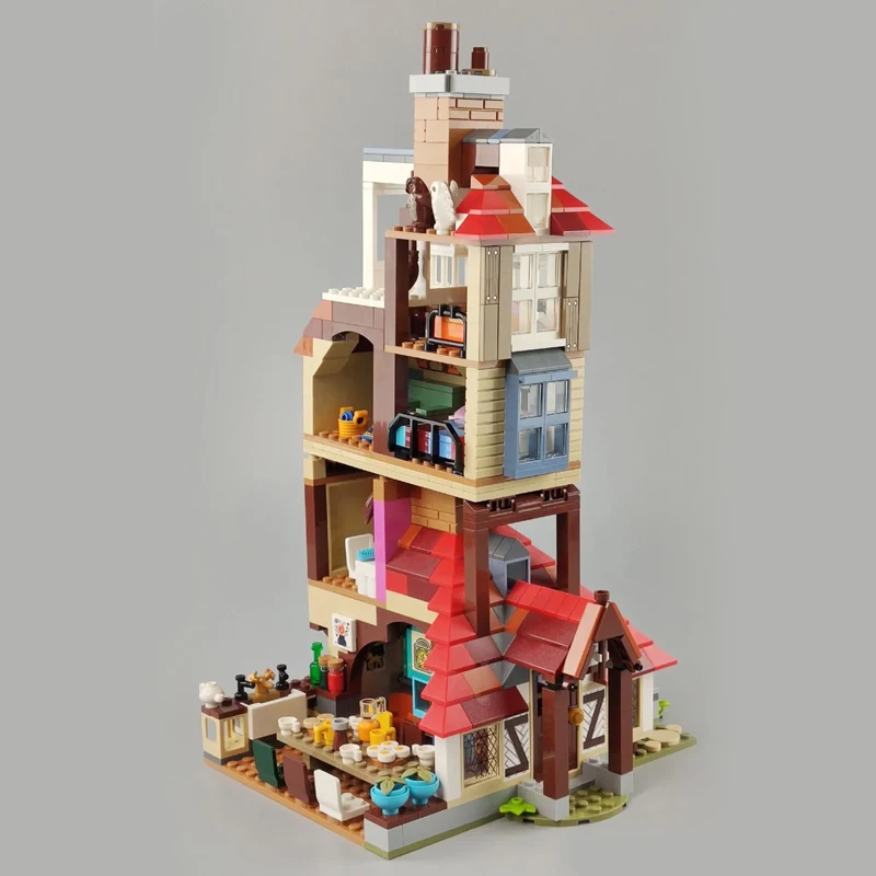 NEW In Stock Attack On The Burrow Diagoned Alley Building Blocks Compatible With 75980 Toys For Xmas Gifts