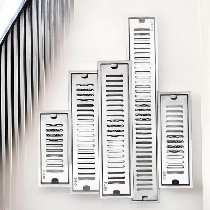 

Утолщенный слив для пола из нержавеющей стали 304, прямоугольный слив для пола с защитой от запаха для домашнего отеля, ванной комнаты, кухни, инженерии