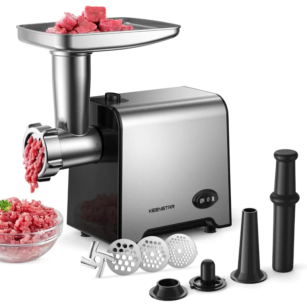 

Electric Meat Grinder, Sausage Stuffer Maker 450W(3000W Max) Food Grinder with Blade & 3 Plates, Sausage Stuffer