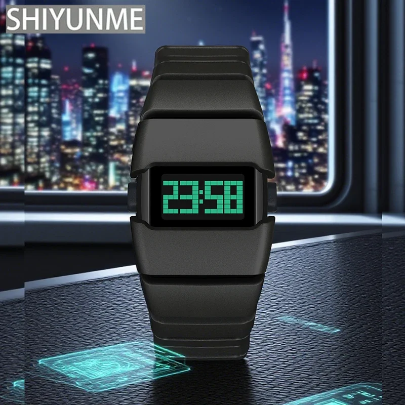 SHIYUNME Fashion Brand Luxury Men's LED Electronic Watches Creative Design Unique Watch Man Casual Sports Waterproof Wristwatch
