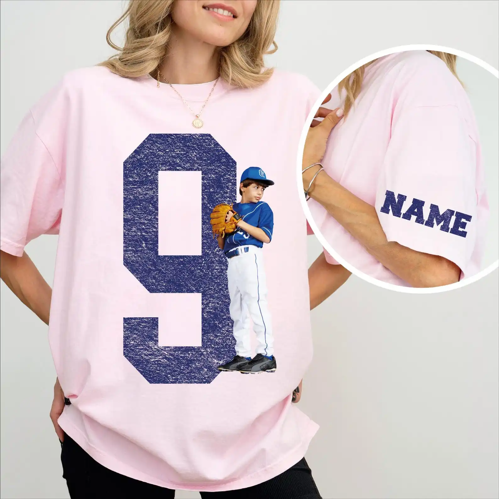 Custom Sport Team Number Name Photo Shirt Personalized Game Day Family Tee Unique Sport Workout Shirt