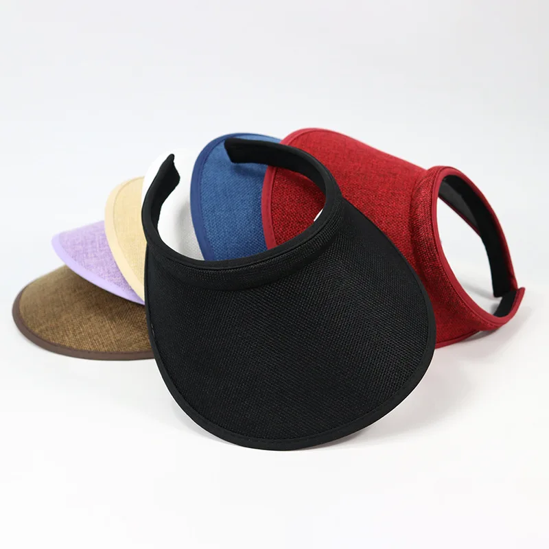 Fashion Versatile Simple Men's Empty Top Hat Women's Outdoor Sunscreen Large Brimmed Sun Cap Outdoor Hiking And Running Hats
