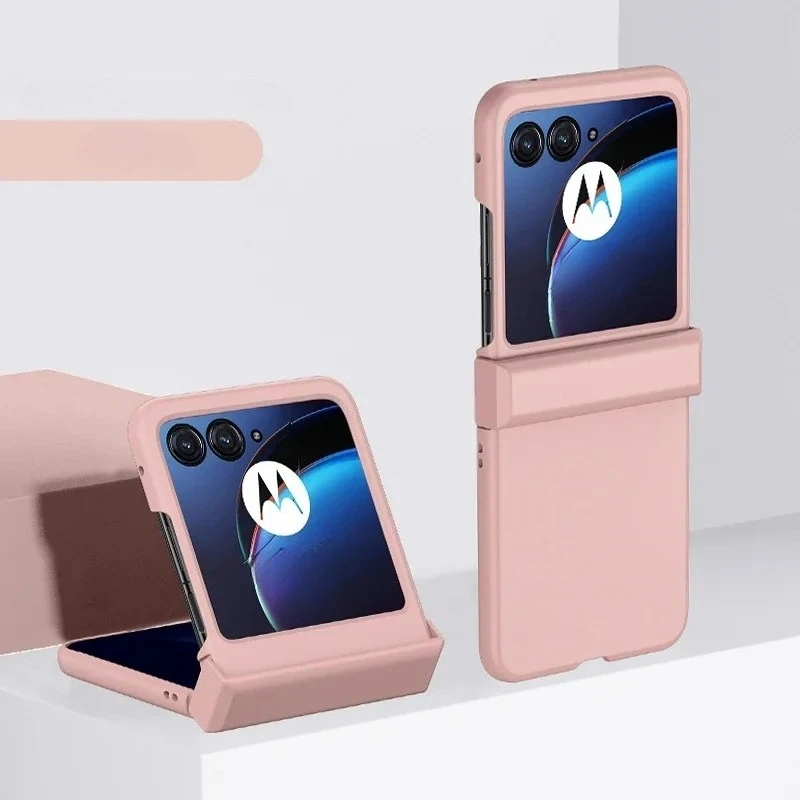 حافظة صلبة بملمس الجلد لهاتف موتورولا رازر 60 برو 50 40 Ultra Razr + 2024 2025 حافظة حماية كاملة لون الحلوى غطاء خلفي غير لامع #5