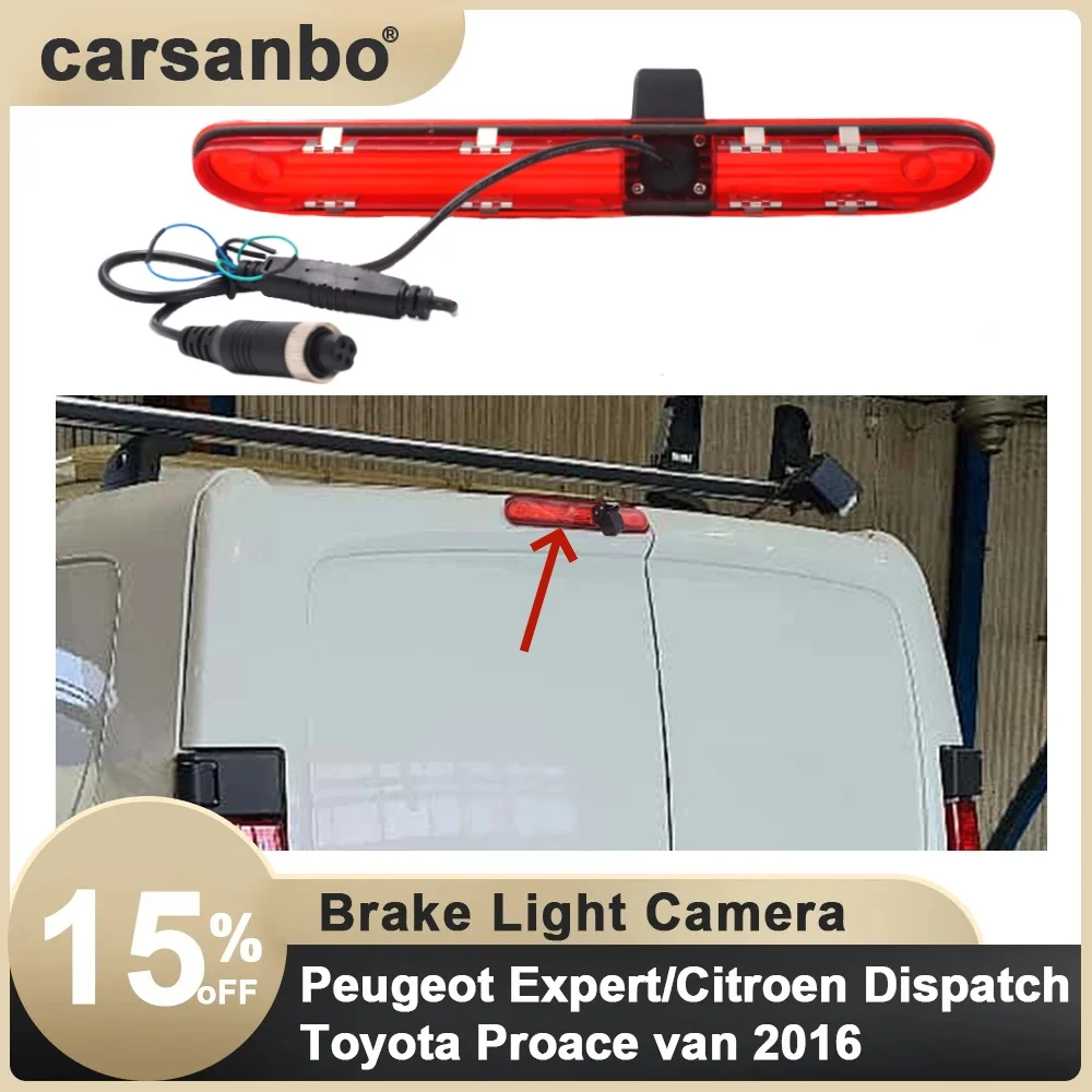 

Car 3RD Brake Light Reverse Camera For Peugeot Expert Citroen Dispatch For Toyota Proace Van 2016 With 7 Inch Rearview Mirror
