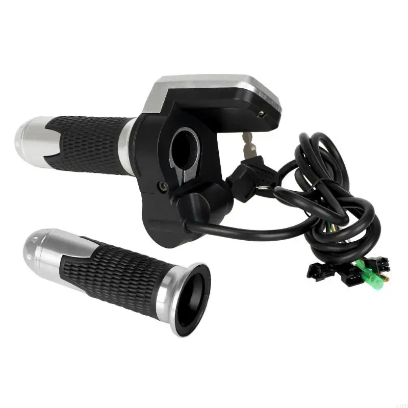 Electric Scootor Bike Throttles Grip Waterproof Connector Electric Bike Twist Throttles for Motor Electric Bike Accessory 24BD