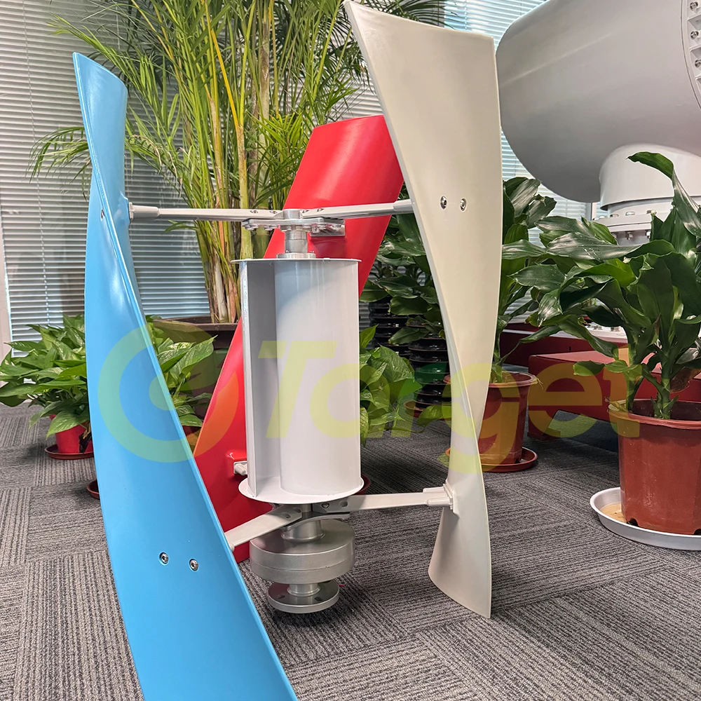 5000W Wind Turbine 12V 24V 48V Free Energy Wind Turbine Generator 10KW With Free MPPT Controller Battery 220V For Household Use