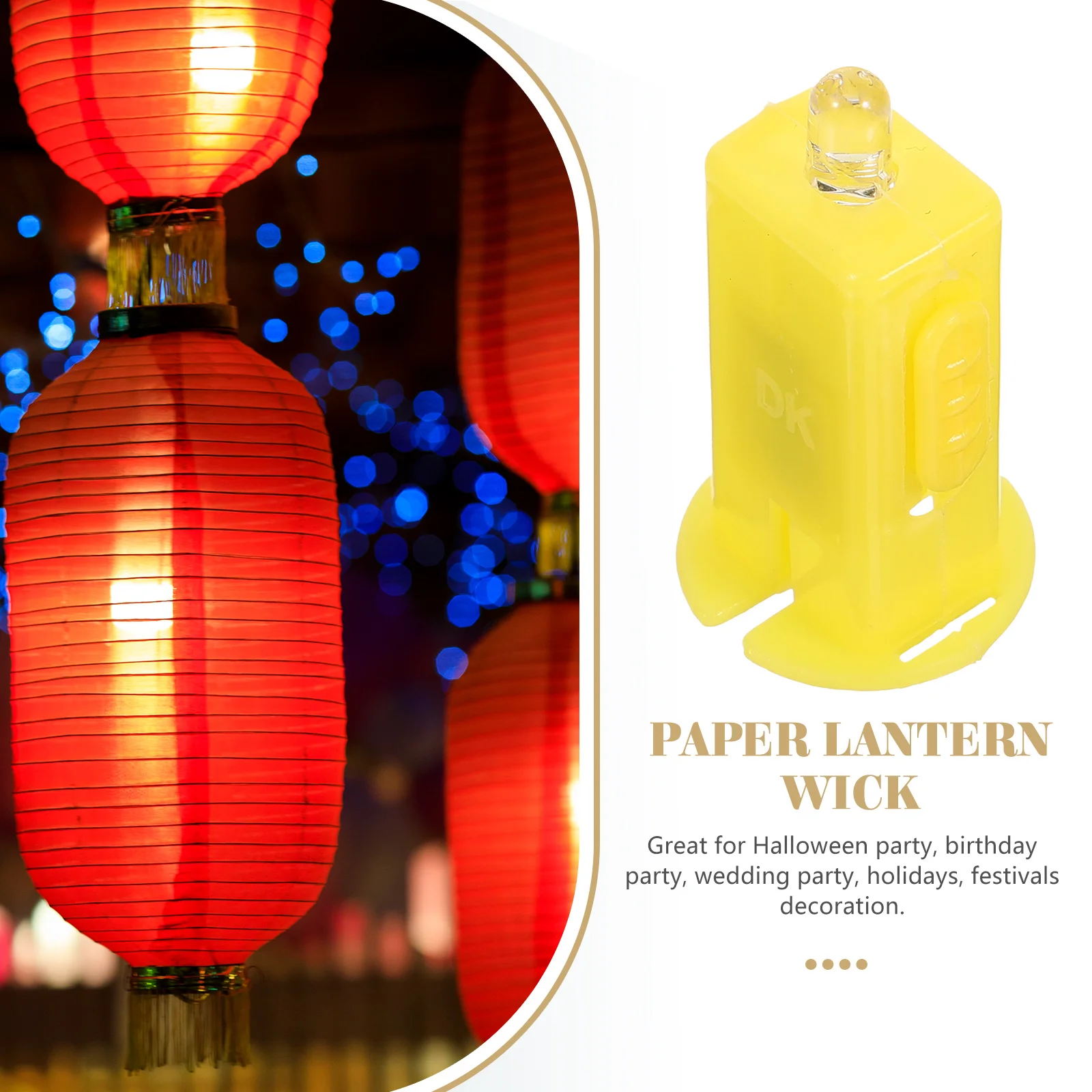 

10 Pcs LED Paper Wicks Electronic Light for Festival Party Decoration Halloween Birthday Wedding Holiday
