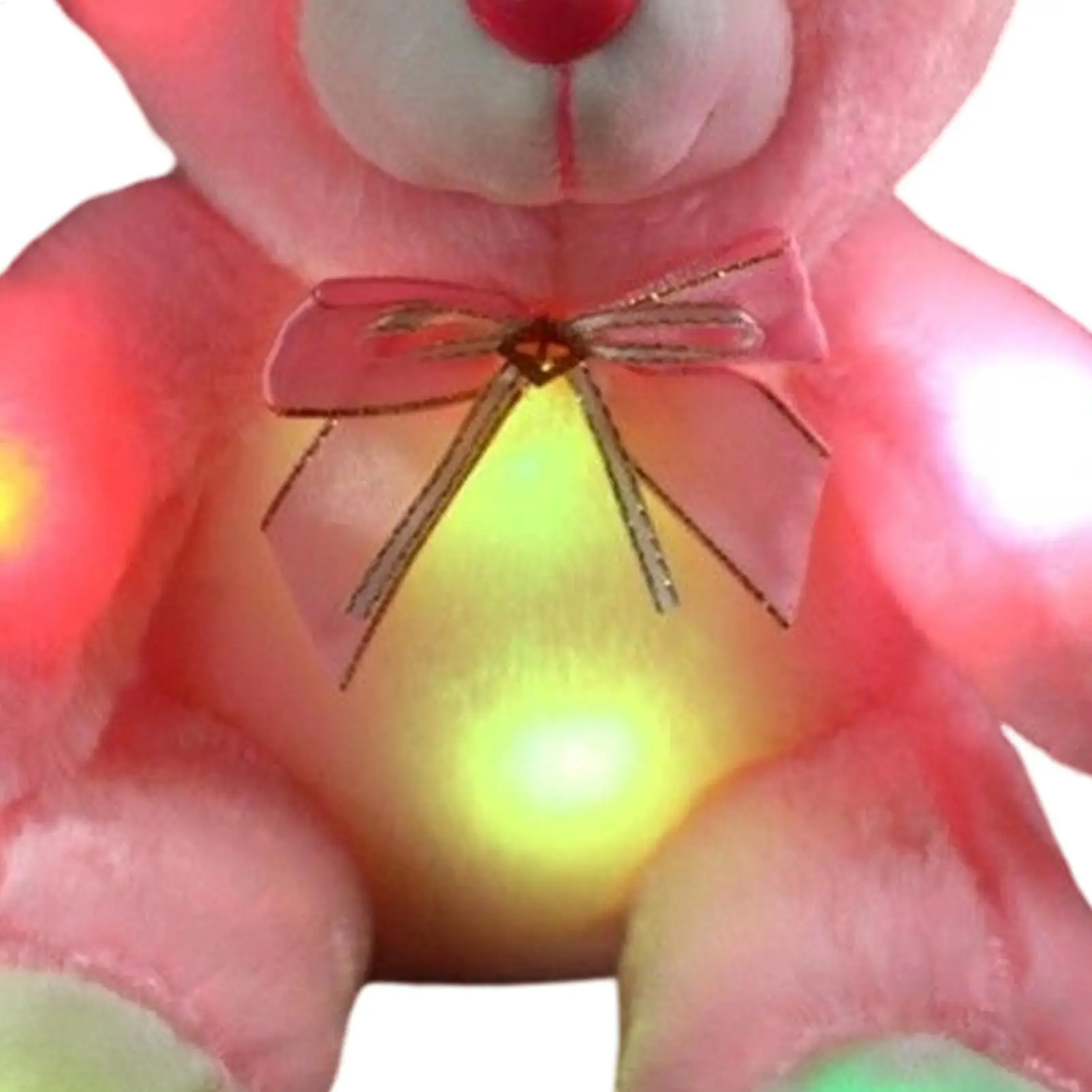 Bär-Plüsch-LED-Leuchten, rosa, umarmbare Puppe, niedliches Stoffbär-Spielzeug für Kinder, für Jungen und Mädchen, Familienbegleiter, Reisen, Camping