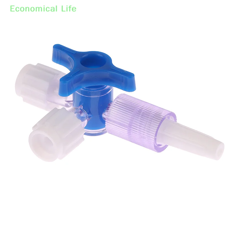 1Pc Plastic Three Way Stop Cock For Clinical Hospital Luer Lock Adapter 3 Way Stopcock Flexible T-Connector Extension Tube